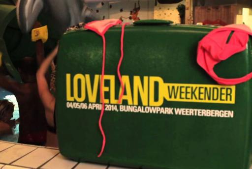 Bungalowpark decor voor nieuw Loveland-festival