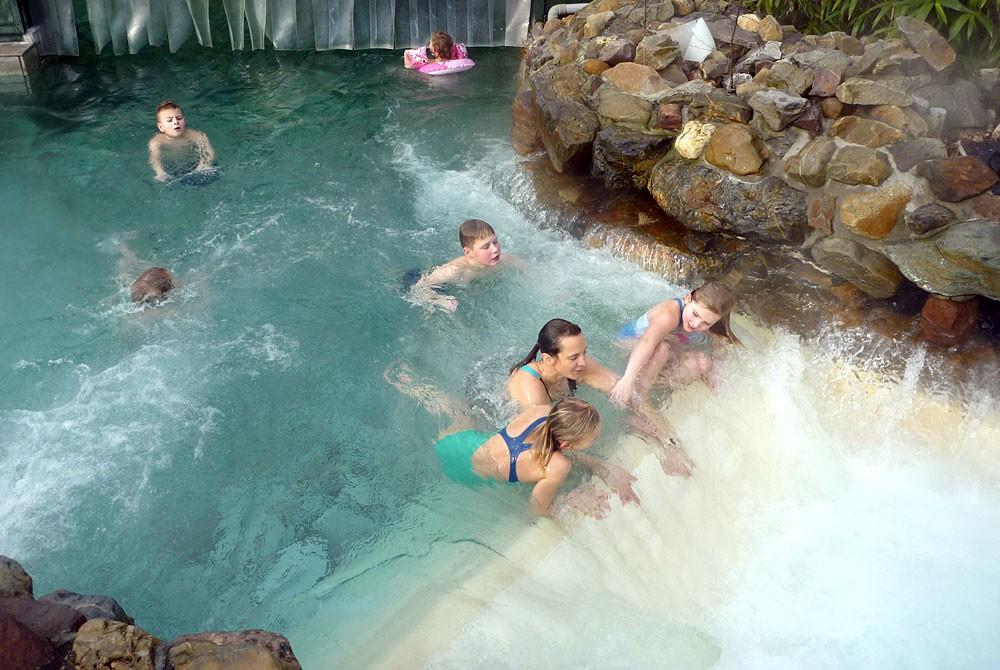 De start van de wildwaterbaan in De Eemhof