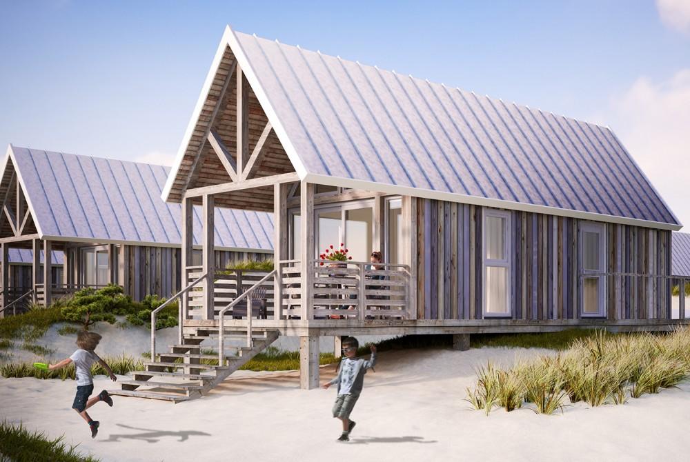 Ontwerp voor de Beach houses van Noordzee Beach Village