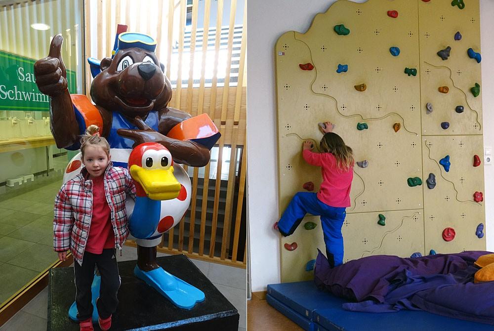 Zwembad en klimwand voor de kinderen, Landal Brandnertal