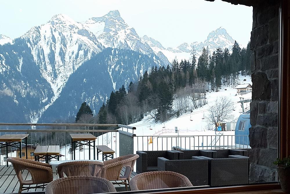 Uitzicht vanuit het restaurant, Landal Brandnertal