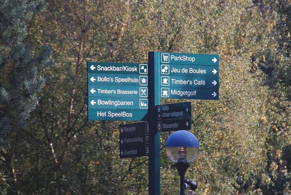 De bewegwijzering in Landal Coldenhove