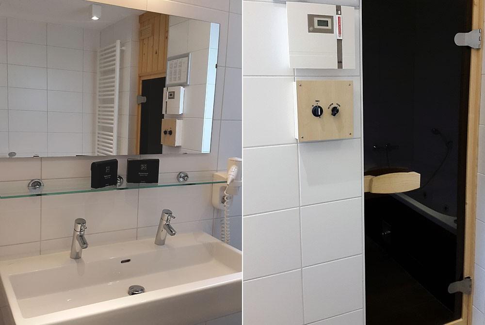 Badkamer met sauna, Landal Sluftervallei