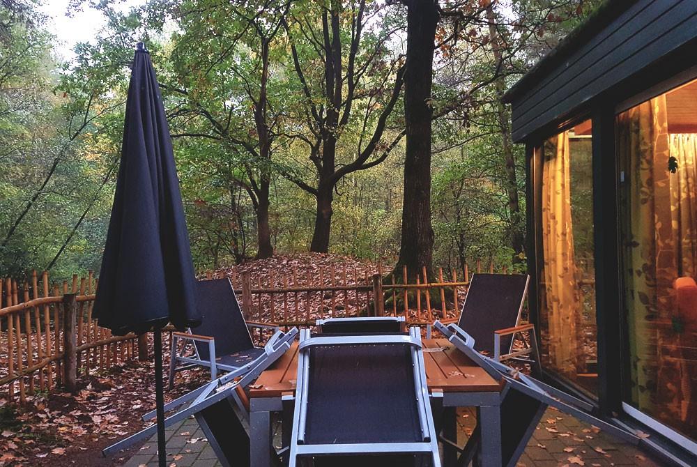 Uitzicht vanuit onze cottage, Het Heijderbos