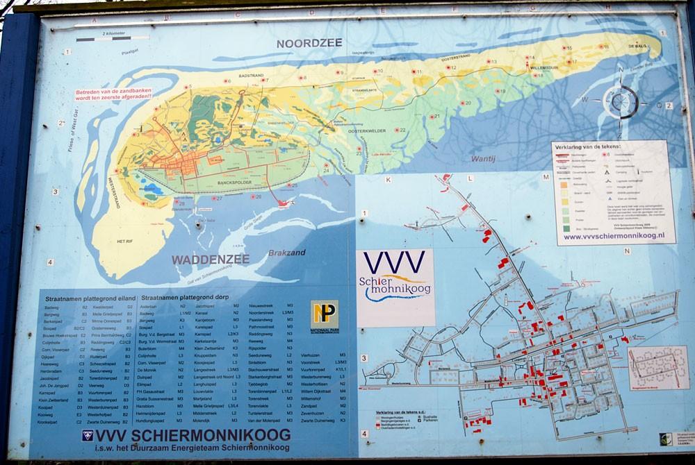 Kaart van Schiermonnikoog