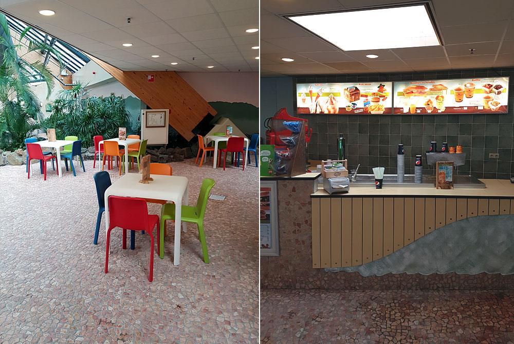 Het terras en de snackbar bij het zwembad, Landal De Lommerbergen