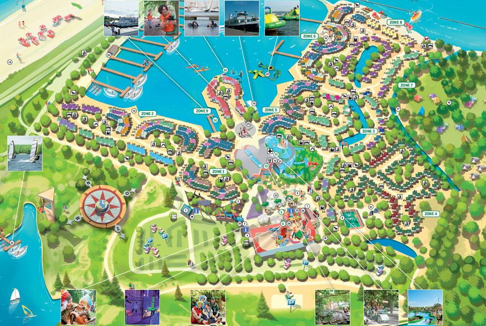 Plattegrond van Center Parcs Port Zélande