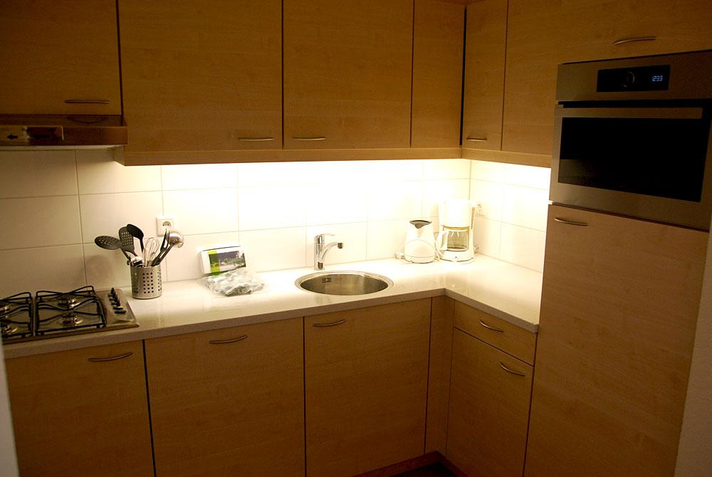De keuken van de cottage, Center Parcs Port Zélande
