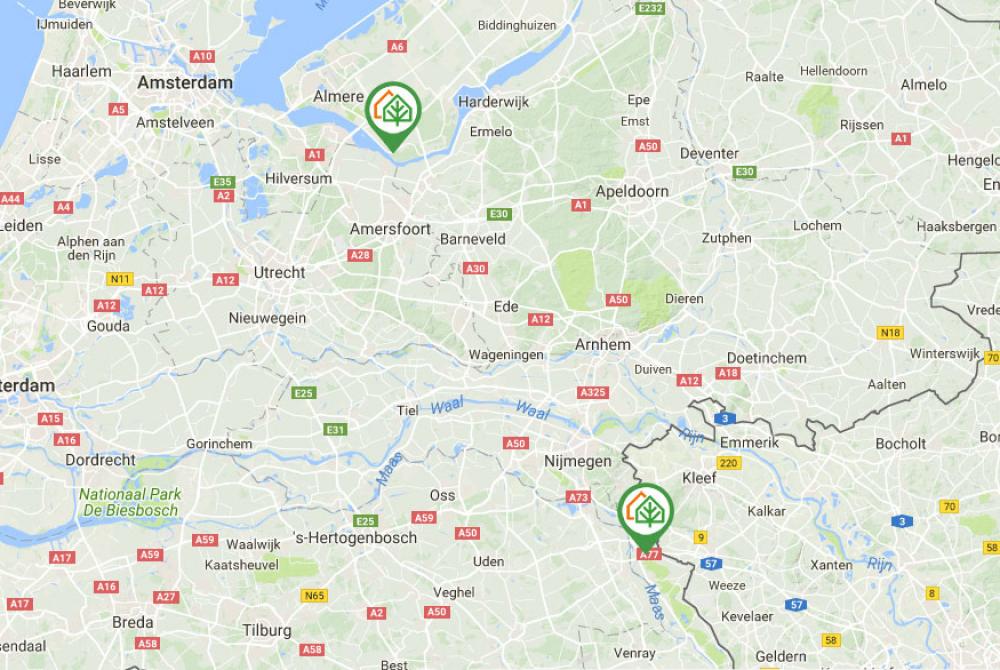 Kaart van De Eemhof en Het Heijderbos