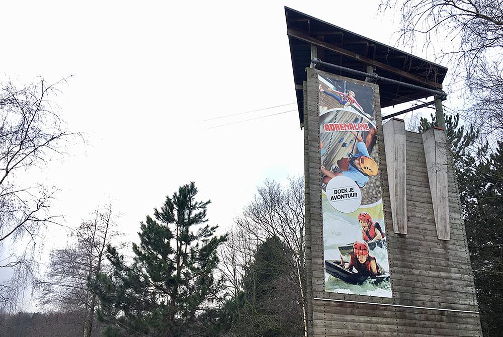 Toren met ZIP-line, Center Parcs Het Meerdal