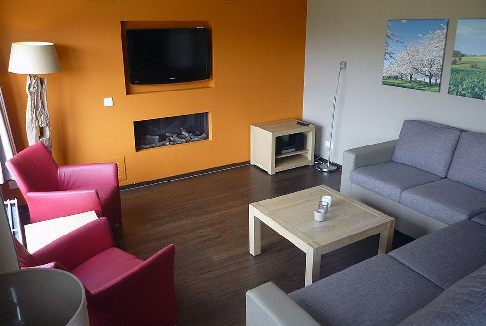 De zithoek in de bungalow, Landal Hoog Vaals