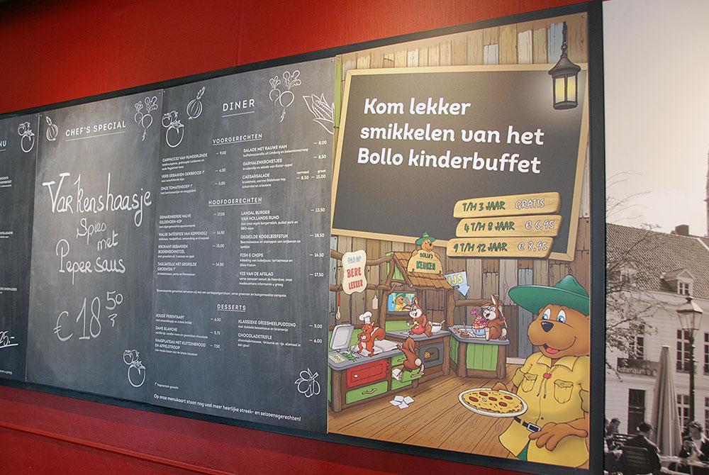 Menukaart Timber's Brasserie, Landal Hoog Vaals