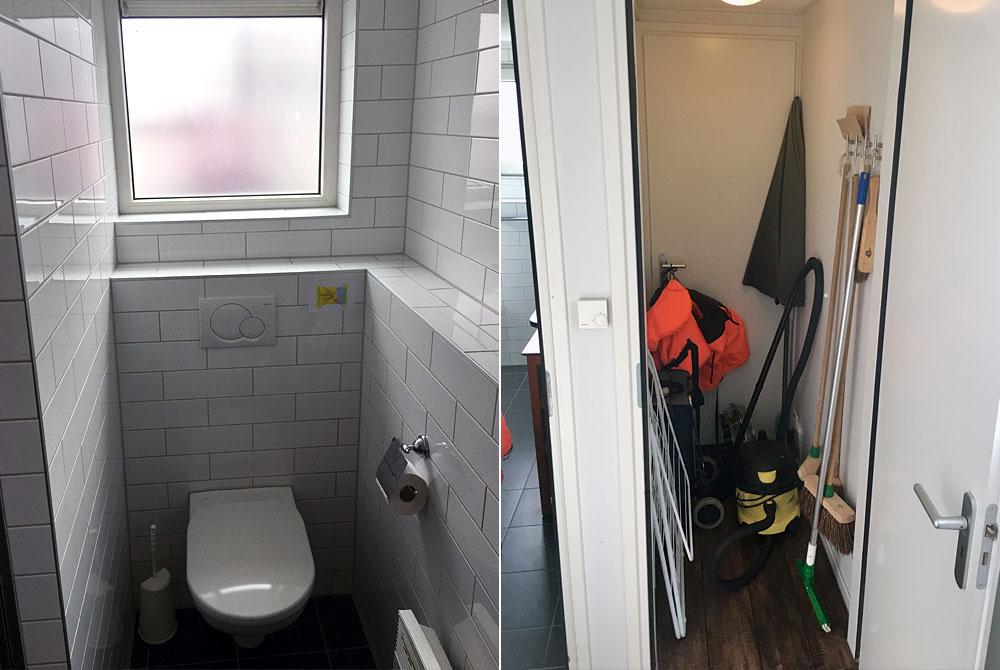 WC en berging van de woonboot, Center Parcs De Kempervennen