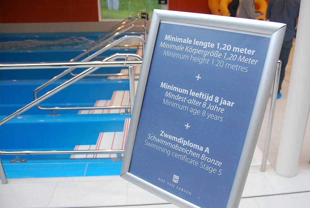 Veiligheid in het zwembad, Hof van Saksen