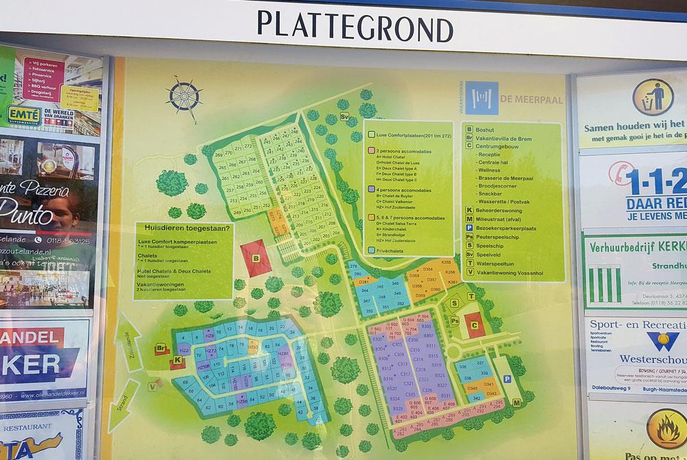 Vakantiepark De Meerpaal plattegrond