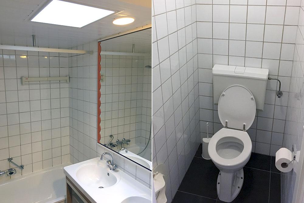 Douche en WC in de cottage, Center Parcs De Huttenheugte