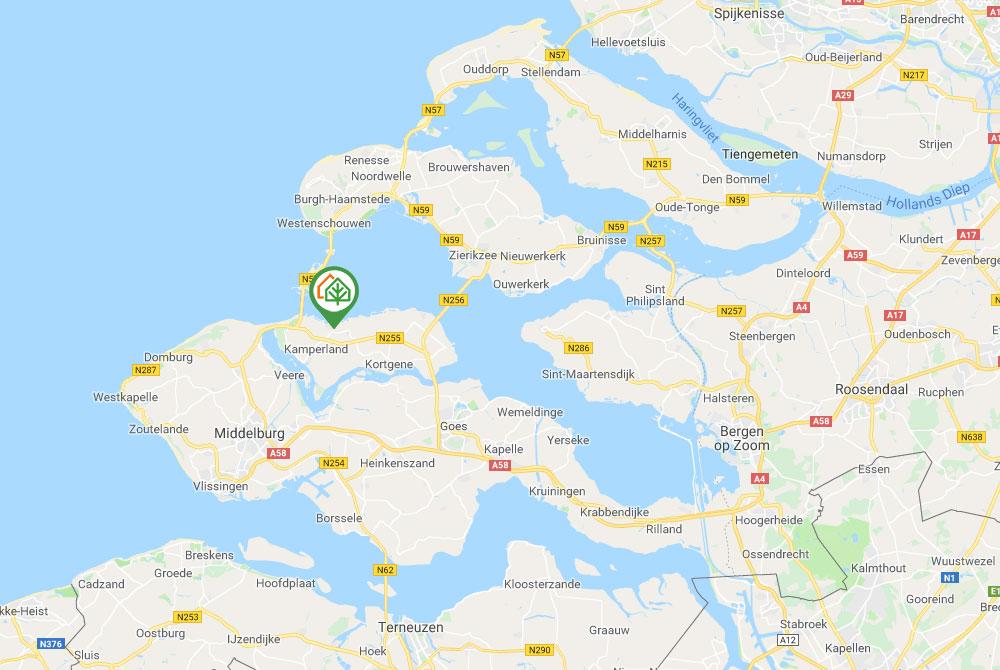 Roompot Beach Resort op de kaart