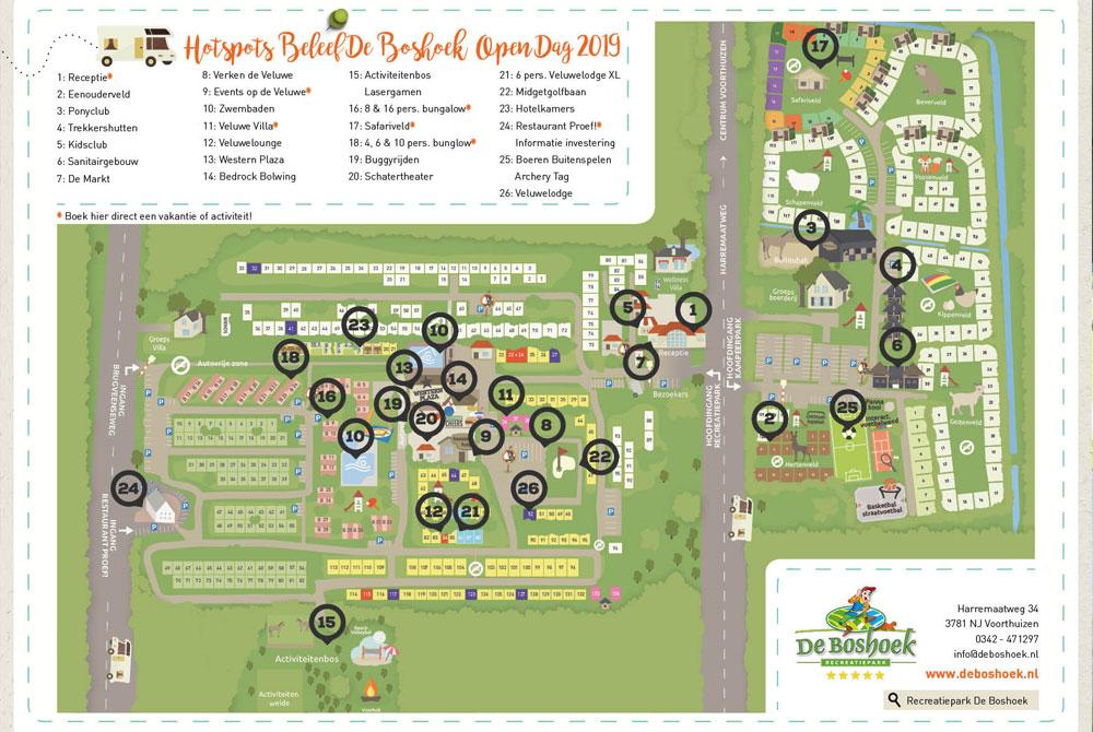 Plattegrond voor de Open Dag van De Boshoek