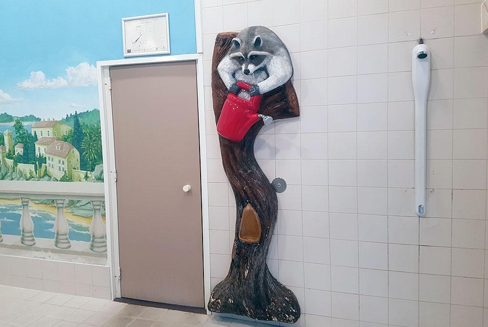 De douche in het zwembad, Recreatiepark De Boshoek