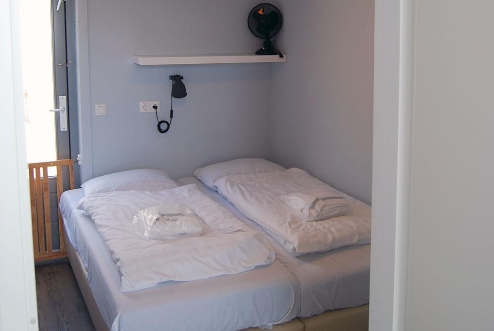Slaapkamer in het strandhuisje