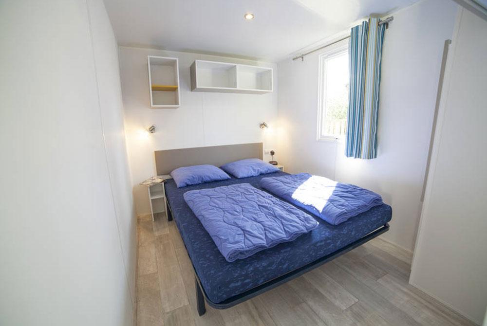 Slaapkamer van de mobil home, RCN Port l'Epine