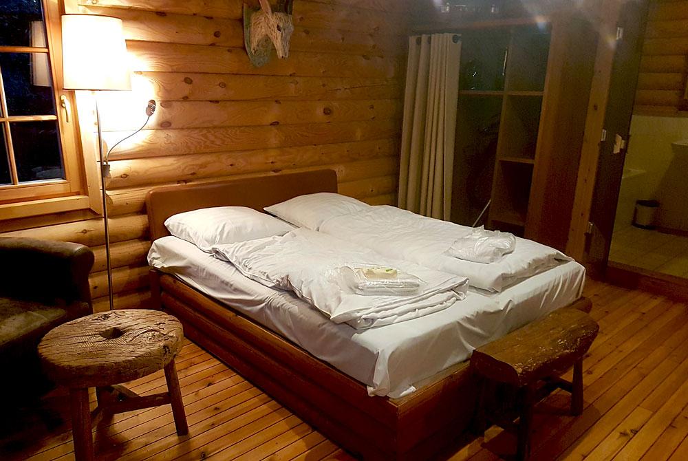 Bed in het huisje