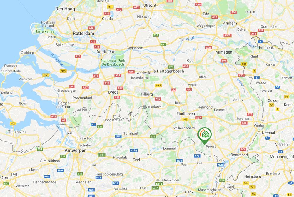 Vakantiepark Weerterbergen in Limburg op de kaart