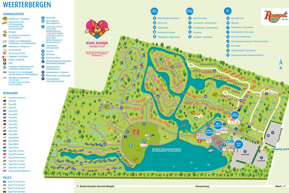 Vakantiepark Weerterbergen plattegrond