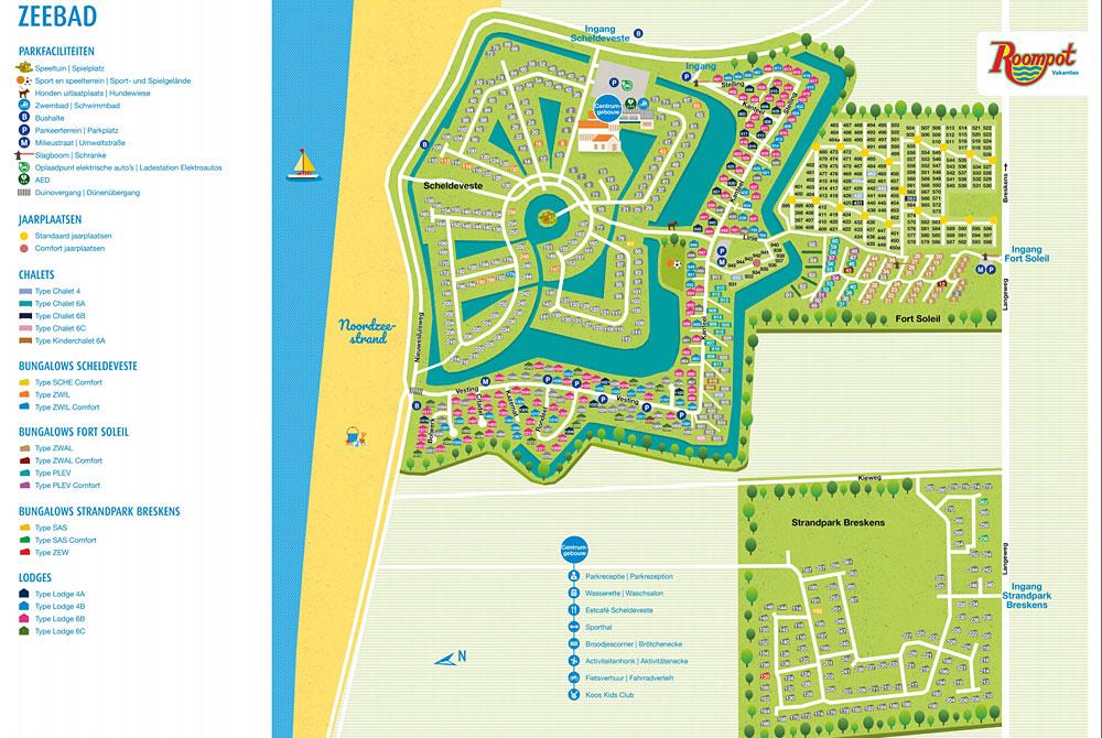 Roompot Zeebad plattegrond