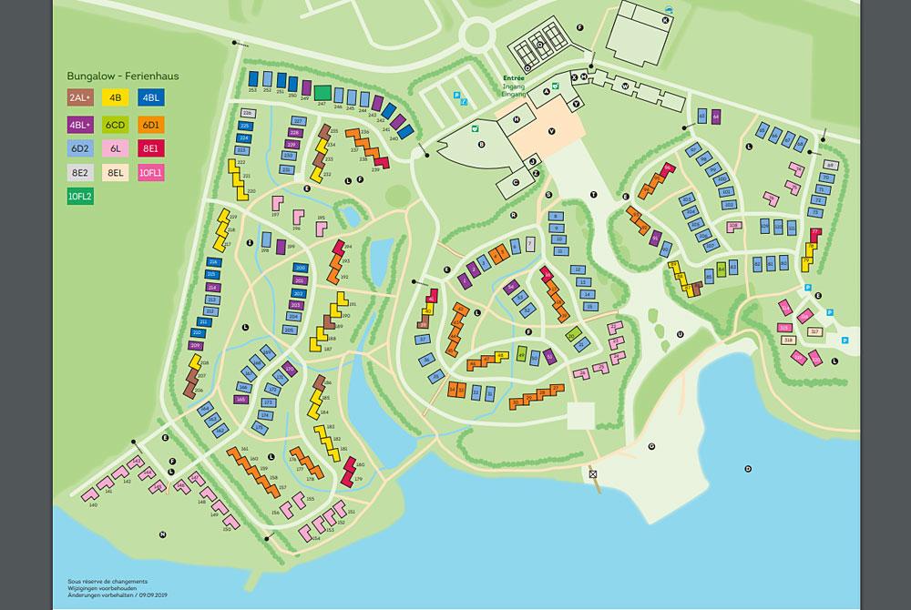 Landal Village l'Eau d'Heure plattegrond