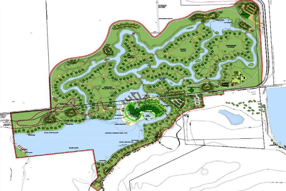 Center Parcs Terhills Resort plattegrond tekening