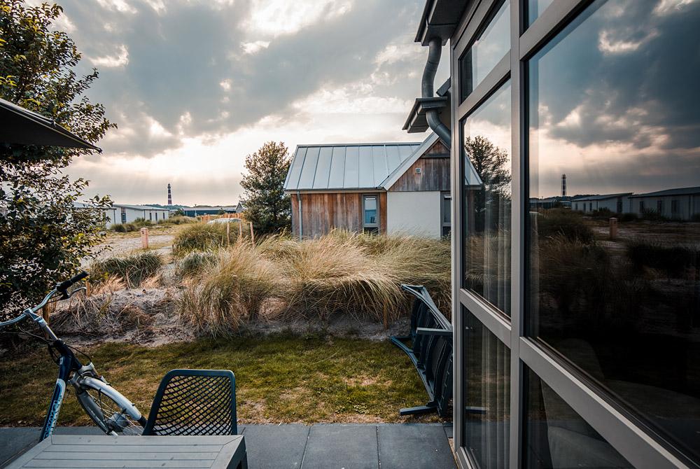 Huisje met uitzicht op de vuurtoren van Ameland, Vakantiepark Boomhiemke
