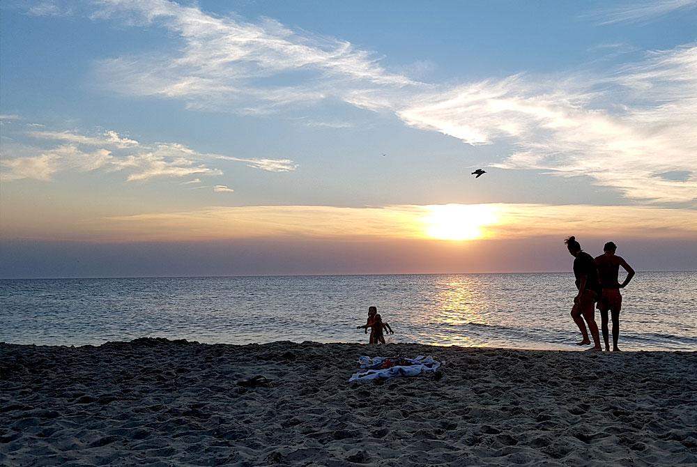 Texel strand zonsondergang, De Krim