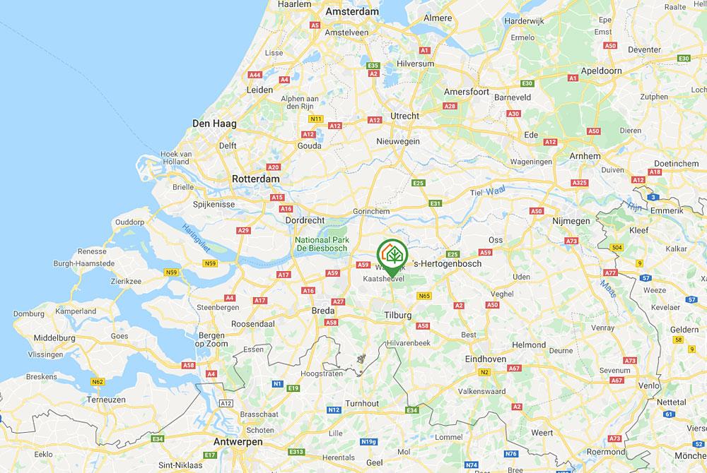 Landal Kaatsheuvel op de kaart