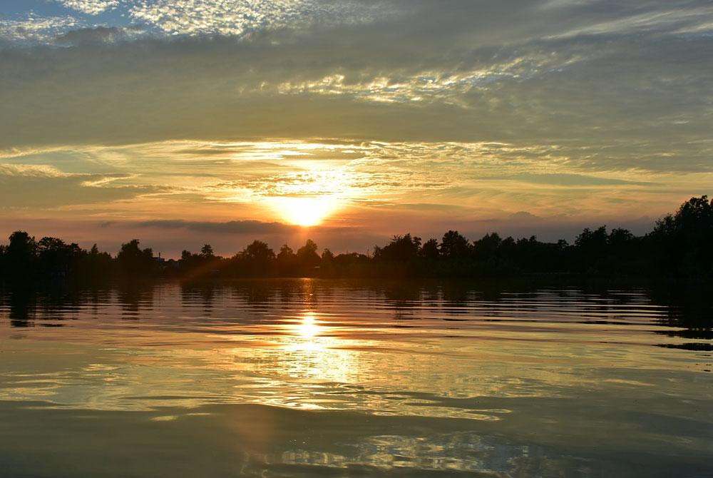 Zonsondergang aan de Reeuwijkse Plassen