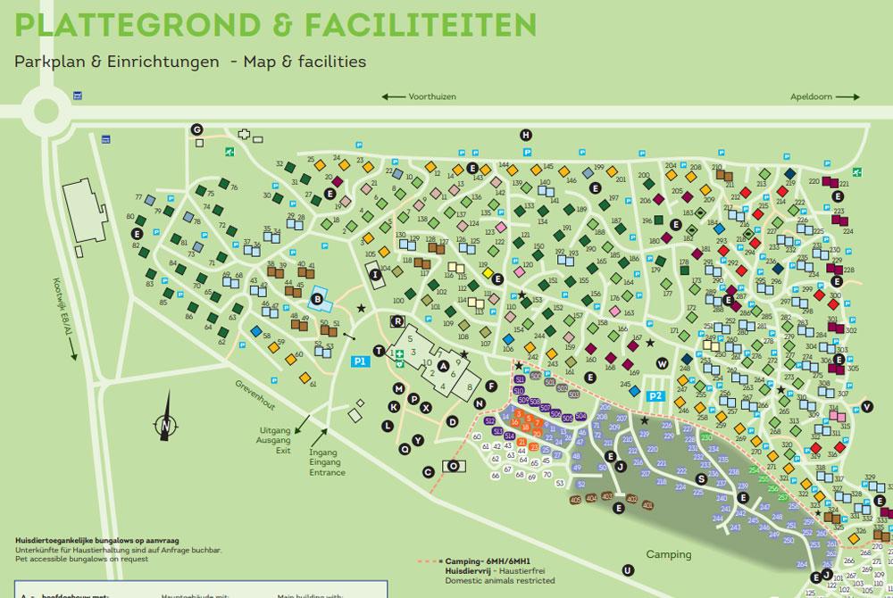 Plattegrond, Landal Rabbit Hill