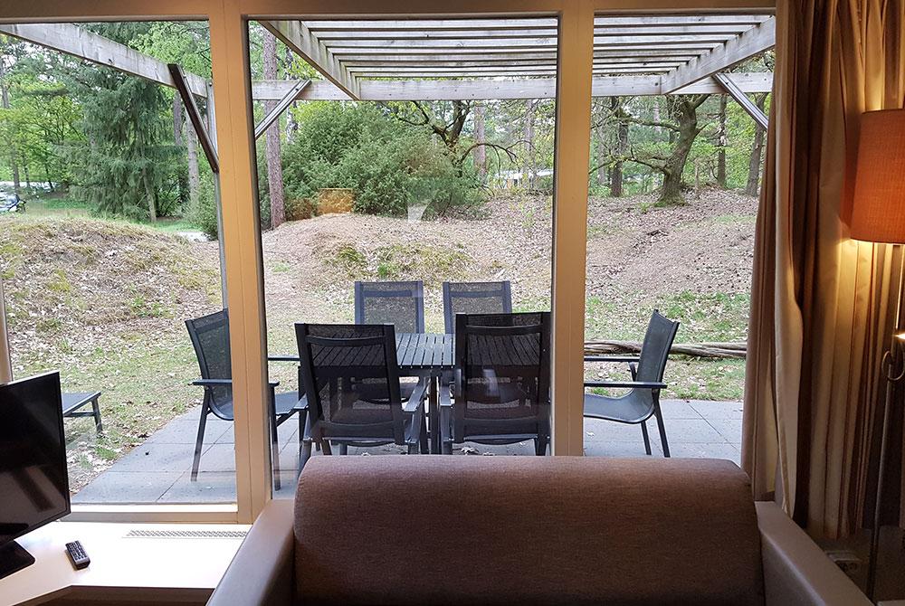 Uitzicht vanuit de bungalow, Landal Rabbit Hill