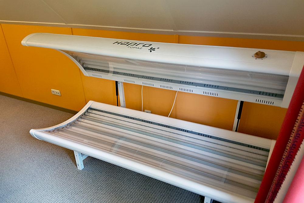 Zonnebank in de bungalow