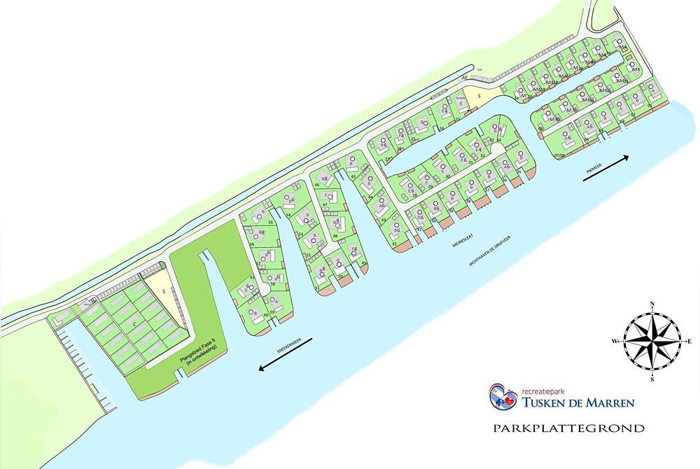 Plattegrond, Tusken de Marren