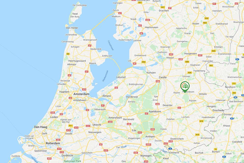 Landal Landgoed De Hellendoornse Berg op de kaart van Nederland