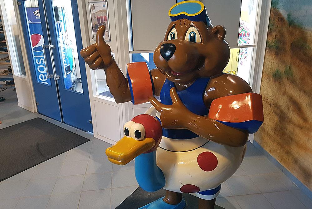 Bollo in het zwembad, Landal Sluftervallei
