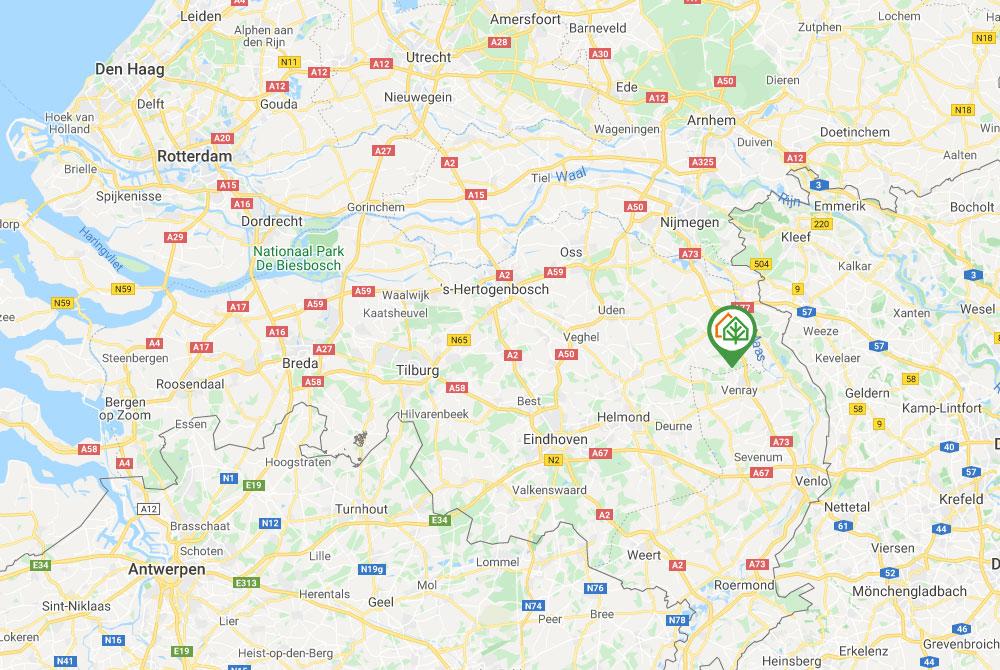 Landal De Vers op de kaart van Nederland