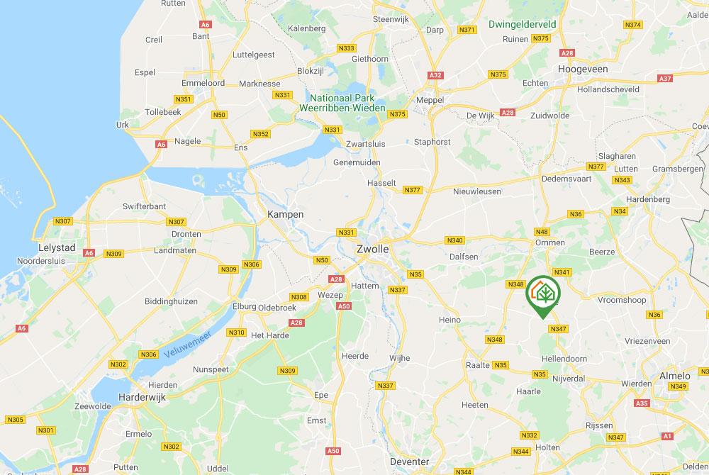 Hof van Salland op de kaart
