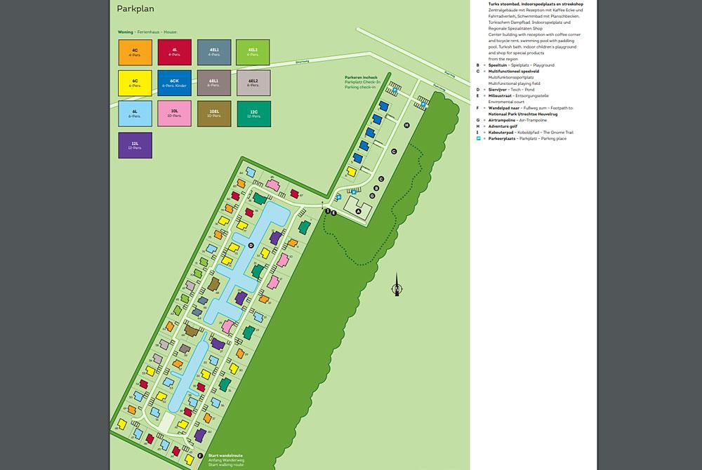 Plattegrond van Landal Amerongse Berg