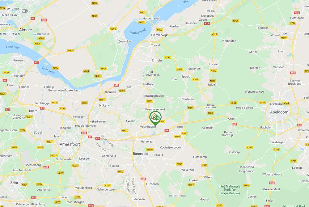 Vakantiepark Ackersate op de kaart van Nederland