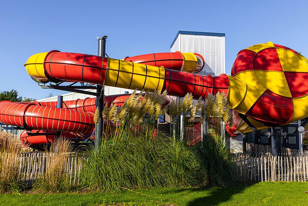 Glijbanen in het zwembad, Vakantiepark Ackersate