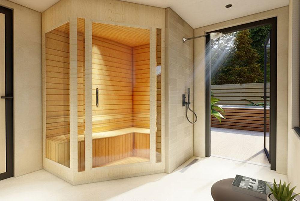Center Parcs De Eemhof, sauna bungalow