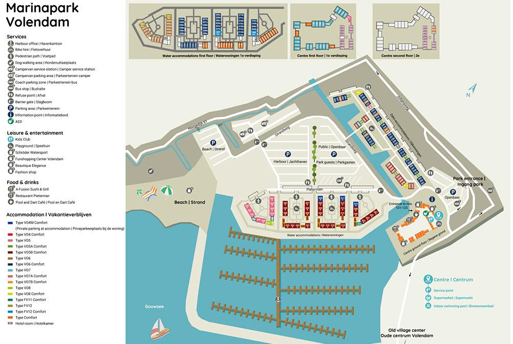 Plattegrond van Marinapark Volendam