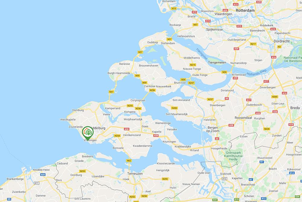 Noordzee Resort Vlissingen kaart