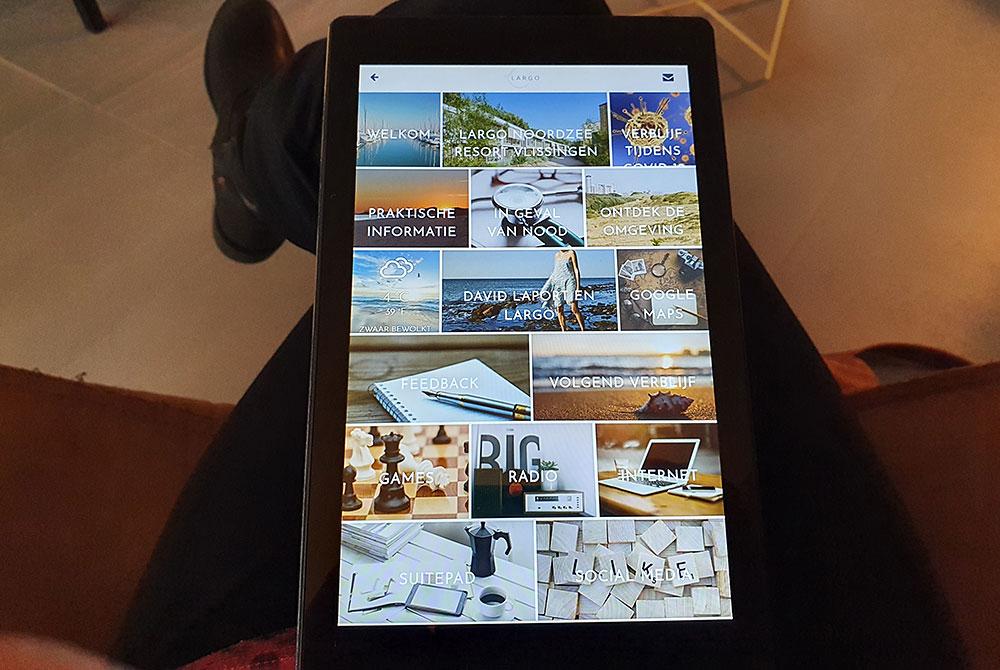 Tablet met informatie, Noordzee Resort Vlissingen review